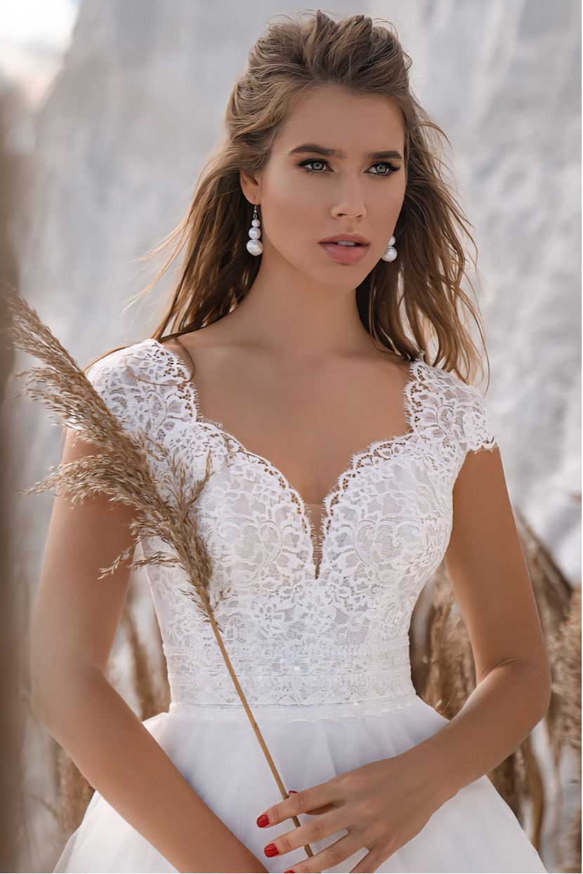 Nahaufnahme Oberteil Brautkleid V-98-Verleih Korsett-Stil