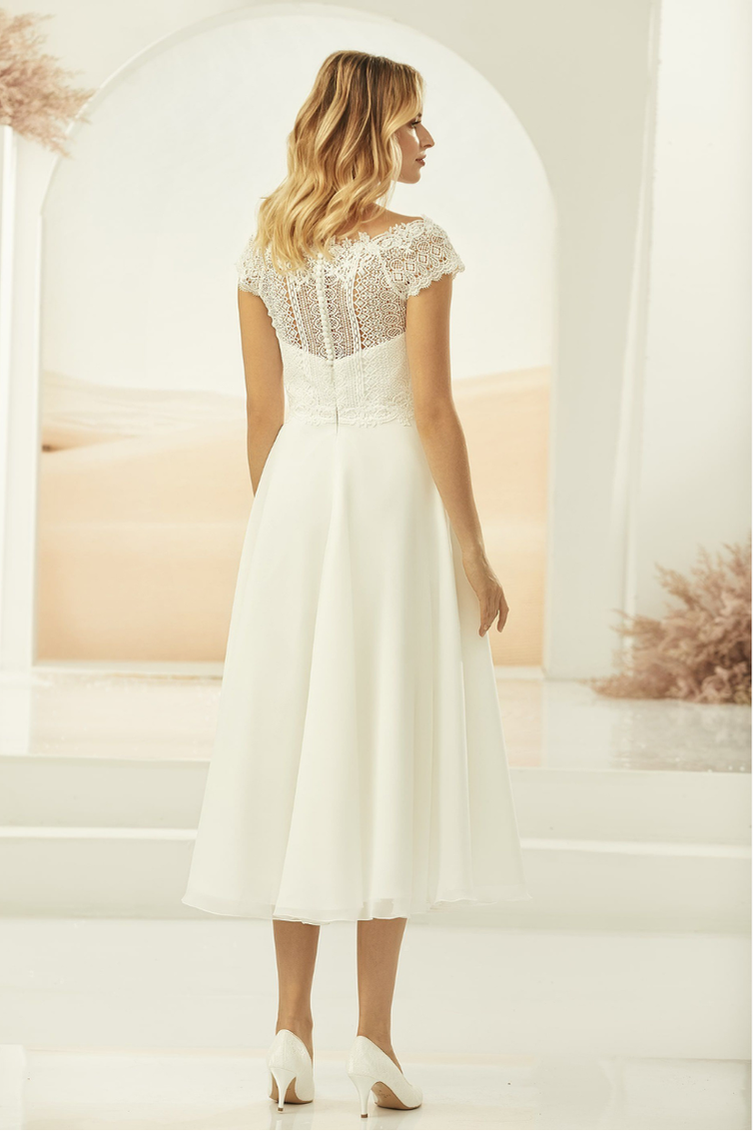 Standesamt Brautkleid SAB 3 Rückenansicht Reißverschluss Spitze